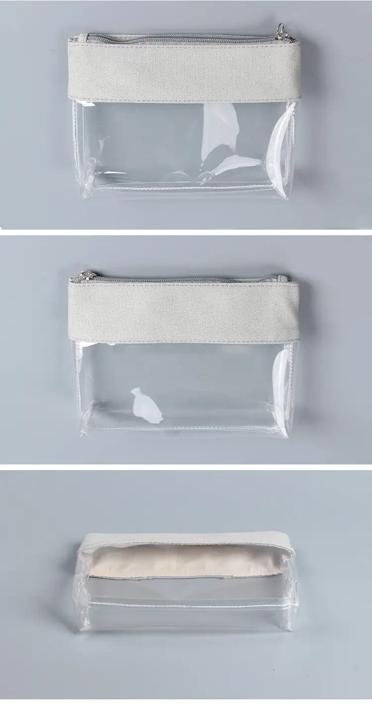 Rigorous quality control inspection and high-speed mass production line inside verified custom transparent cosmetic pouch factory